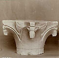 Capital, Limestone; carved in relief