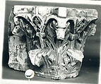 Capital with Acanthus Leaves, Limestone; carved in relief