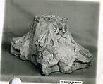 Capital, Limestone; carved in relief