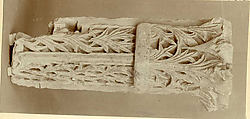 Fragment of a Door Post with Acanthus Leaves, Limestone; carved in relief
