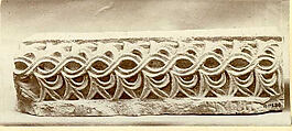 Fragment from a Molding with Intertwined Vines and Acanthus Leaves, Limestone; carved in relief