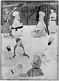 Portrait of Mian Mir and Mulla Shah, Attributed to Muhammad Musa, Watercolor on paper