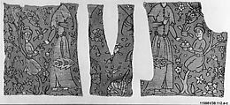Textile Fragment, Silk and metal wrapped thread; brocaded