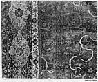Carpet, Cotton (warp and weft), wool (pile); asymmetrically knotted pile 