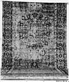 Carpet, Cotton (warp and weft), wool (pile); asymmetrically knotted pile 