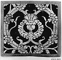 Panel, Cut and voided silk velvet and metal wrapped thread; brocaded in silver and silver-gilt wrapped thread