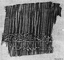 Textile Fragment, Cotton, ink, gold; plain weave, resist dyed (ikat), painted