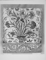 Tile, Stonepaste; painted and glazed