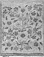 Towel End, Linen, silk, metal wrapped thread; plain weave, embroidered