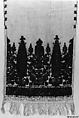 Towel or Scarf, Linen embroidered in silk