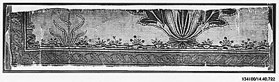 Fragment of a Carpet with Niche and Flower Design, Silk (warp and weft), pashmina wool (pile); asymmetrically knotted pile