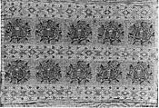 Textile Fragment, Linen, silk; plain weave, embroidered
