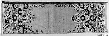 Fragment of a Hanging, Silk; embroidered with silk