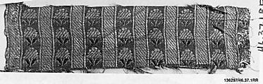 Textile Fragment, Silk and metal wrapped thread