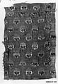 Textile Fragment, Silk, cotton, and metal wrapped thread; brocaded