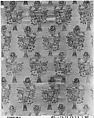 Floral Textile Fragment, Silk, metal wrapped thread; lampas?