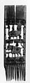 Comb, Wood; carved