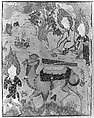"Coffin of Imam 'Ali", Folio from a Falnama (The Book of Omens) of Ja'far al-Sadiq, Ink, opaque watercolor, and gold on paper