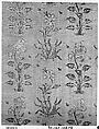 Joined Fragments: Velvet Panel with Rows of Flowers, Silk, cut and voided velvet, with continuous floats of metal wrapped thread