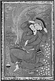 The Lovers, Painting by Riza-yi &#39;Abbasi (Iranian, ca. 1565–d. 1635), Opaque watercolor, ink, and gold on paper
