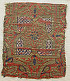 Textile Fragment, Silk, metal wrapped thread; lampas