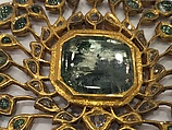 Ornament, Gold, beryl; enameled on verso