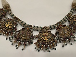 Necklace, Gold, pearls, precious and semi-precious stones
