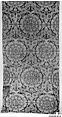 Silk Fragment with Circular Rosace-like Floriate Medallions, Silk, metal wrapped thread; lampas (kemha)