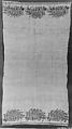 Towel, Linen, silk, metal wrapped thread; embroidered