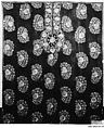 Barber's Apron, Silk; embroidered in silk and gold and silver wrapped thread