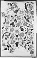 Bed Cover or Wall Hanging, Cotton, silk; plain weave, embroidered, originally quilted