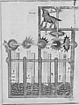 "Design on Each Side for Waterwheel Worked by Donkey Power", Folio from a Book of the Knowledge of Ingenious Mechanical Devices by al-Jazari, Badi&#39; al-Zaman ibn al-Razzaz al-Jazari (Northern Mesopotamia 1136–1206 Northern Mesopotamia), Ink, opaque watercolor, and gold on paper