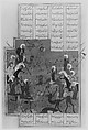 Khamsa (Quintet) of Nizami of Ganja, Nizami (present-day Azerbaijan, Ganja 1141–1209 Ganja), Leather; tooled and gilded; ink on paper