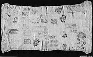 Sampler, Cotton; embroidered in silk