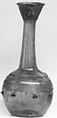 Bottle, Glass; free blown with applied decoration