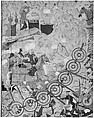 "Battle Between Iranians and Turanians", Folio from a Shahnama (Book of Kings), Muhammad al-Qivam al-Shirazi (Iranian, active ca. 1560s), Ink, opaque watercolor, and gold on paper