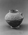 Jar, Earthenware; unglazed, molded, and incised