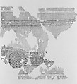 Portion of a Garment with Geometric Patterns, Linen, silk, metal wrapped thread; plain weave, tapestry weave