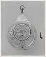 Planispheric Astrolabe, Muhammad Zaman al-Munajjim al-Asturlabi (Iranian, active 1643–1689), Brass and steel; cast and hammered, pierced and engraved