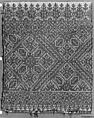 Textile Fragment, Cotton, silk; embroidered