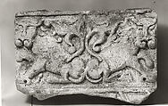 Fragment of a Frieze with Addorsed Lions, Gypsum plaster; molded, traces of painting