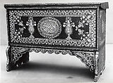 Chest, Wood; inlaid with mother-of-pearl