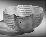 Bowl, Glass, colorless with greenish tinge; mold blown, cut