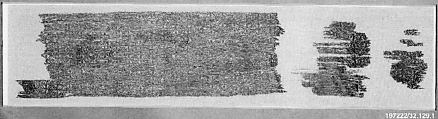 Textile Printed in Gold, Linen, cotton, rabbit fur; plain weave, printed