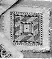 Square, Cotton, silk, metal wrapped thread; plain weave, embroidered