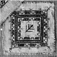 Square, Cotton, silk, and metal wrapped thread; plain weave, embroidered