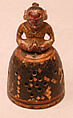 Pawn in the Form of an Indian Lady, Ivory; painted, gilded, and lacquered