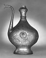 Ewer, Copper alloy; incised and gilded