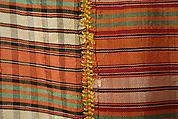 Ensemble, Cotton, silk, metal coins; embroidered