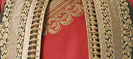 Ensemble, wool, silk, metallic embroidery, linen